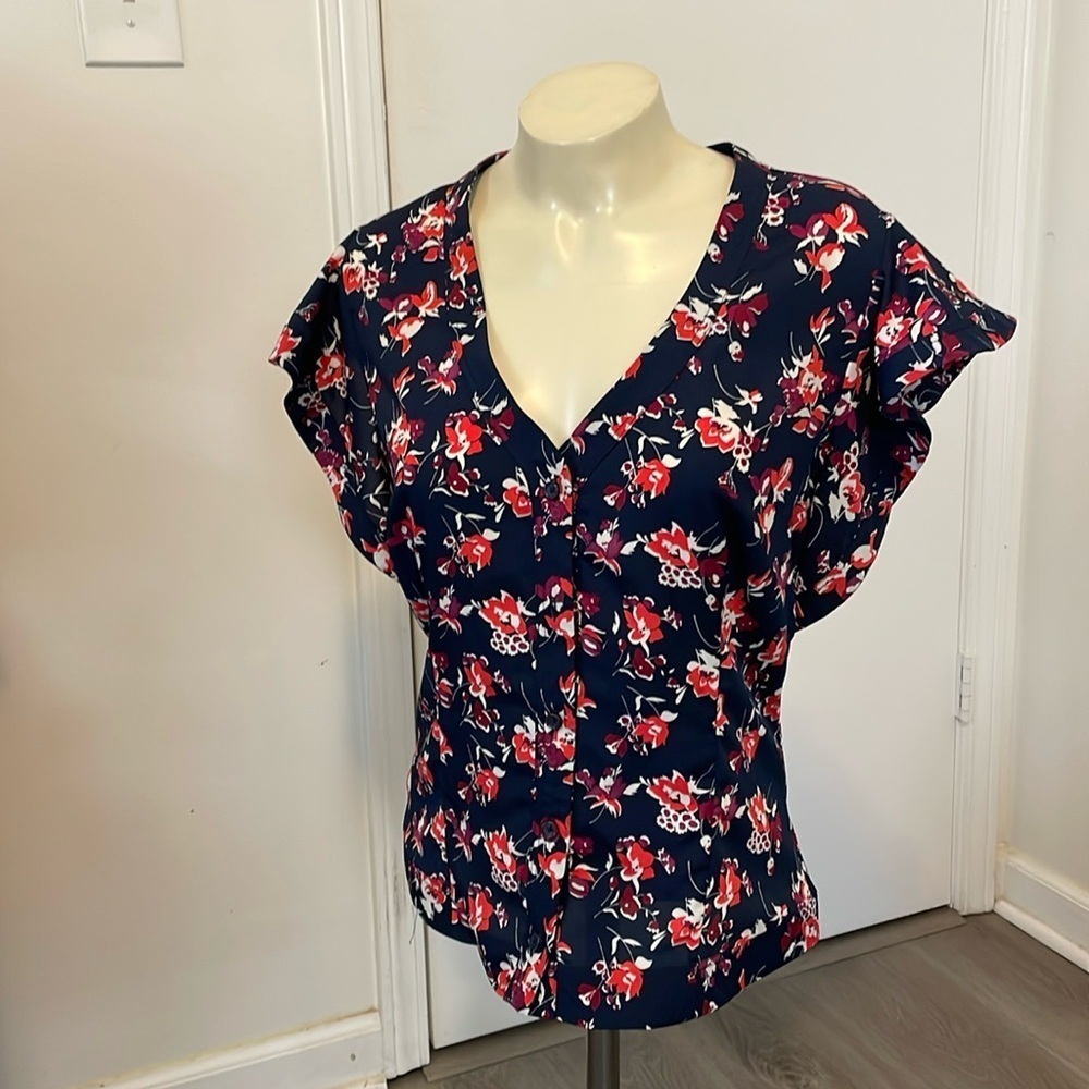 ZAC Zac Posen Floral Blouse 6
